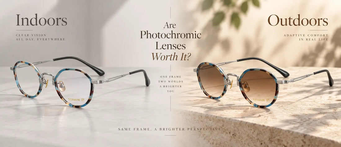 Photochromic lenses clear indoors and darkened outdoors