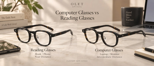 Computer glasses vs reading glasses for intermediate and near viewing distances