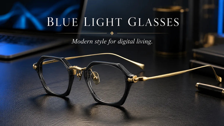 Premium Blue Light Glasses LE1560 on a Marble table.