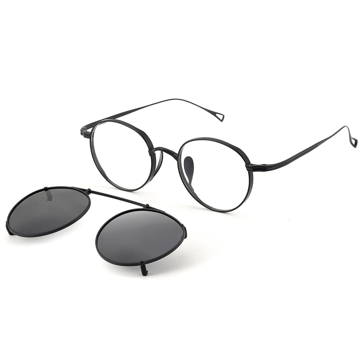 Round Glasses LE0022 – Clip-On Sunglasses Included