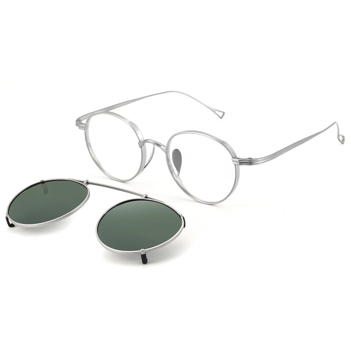 Round Glasses LE0022 – Clip-On Sunglasses Included