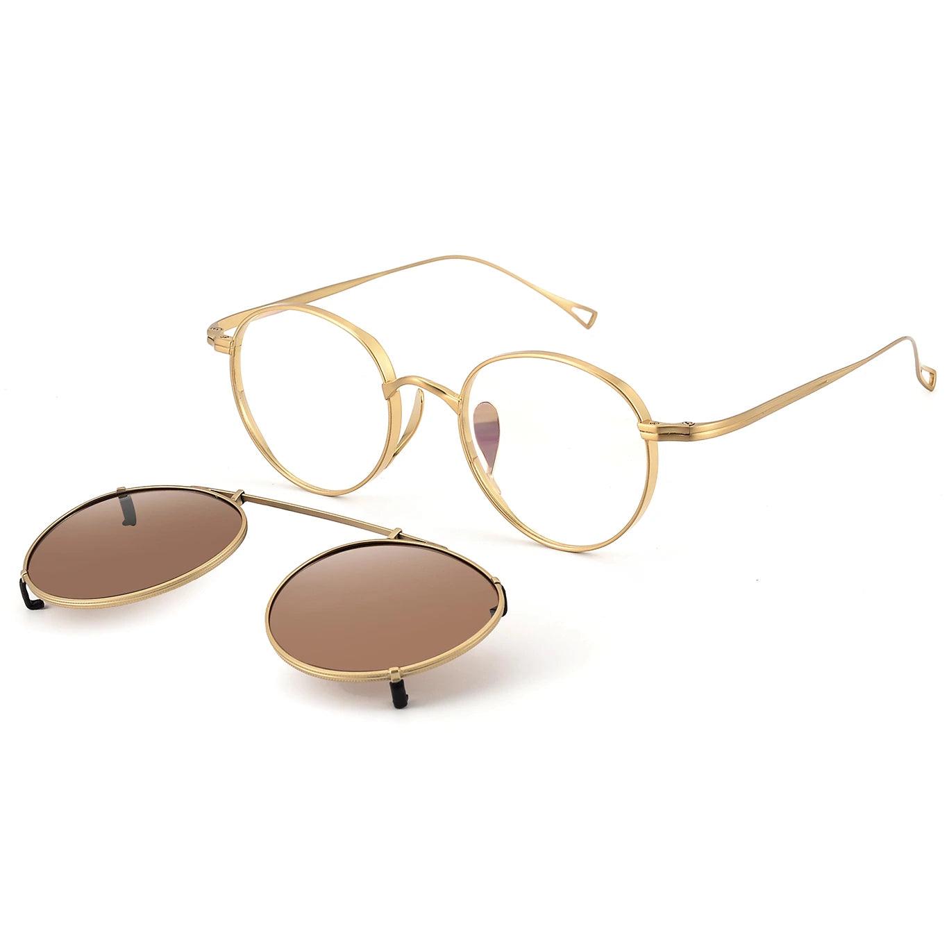 Round Glasses LE0022 – Clip-On Sunglasses Included detail image
