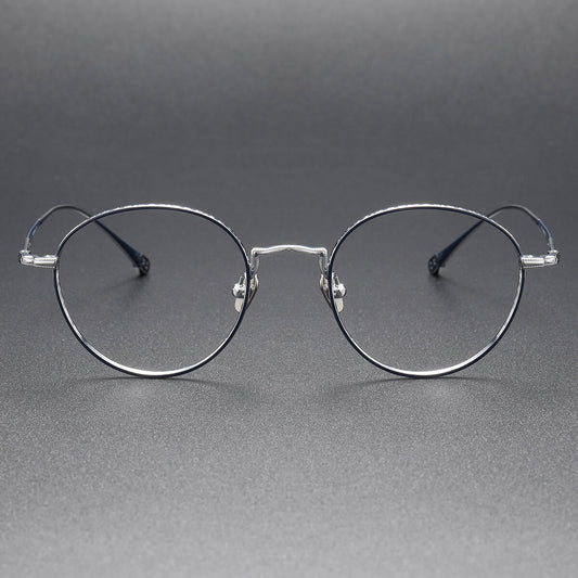 Black Gold Glasses | Round Glasses LE0024 Front View