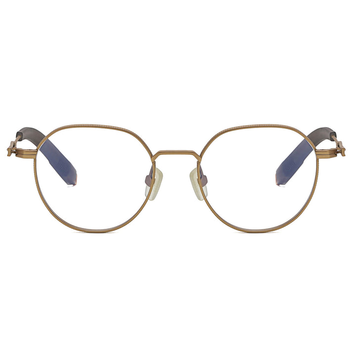 Gold Glasses | Round Glasses LE0303 Front View