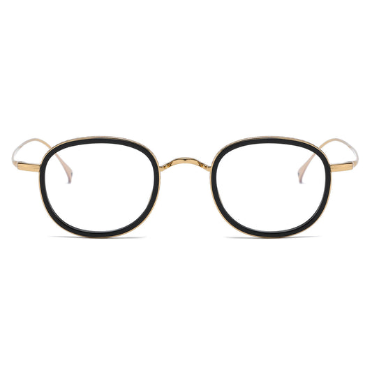Black Gold Glasses | Oval Glasses LE0385 Front View
