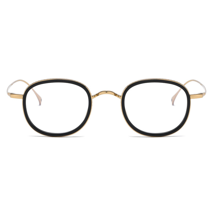 Black Gold Glasses | Oval Glasses LE0385 Front View