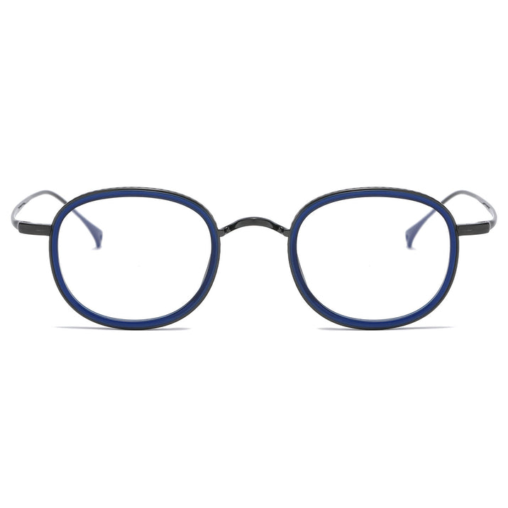 Blue Gray Glasses | Oval Glasses LE0385 Front View