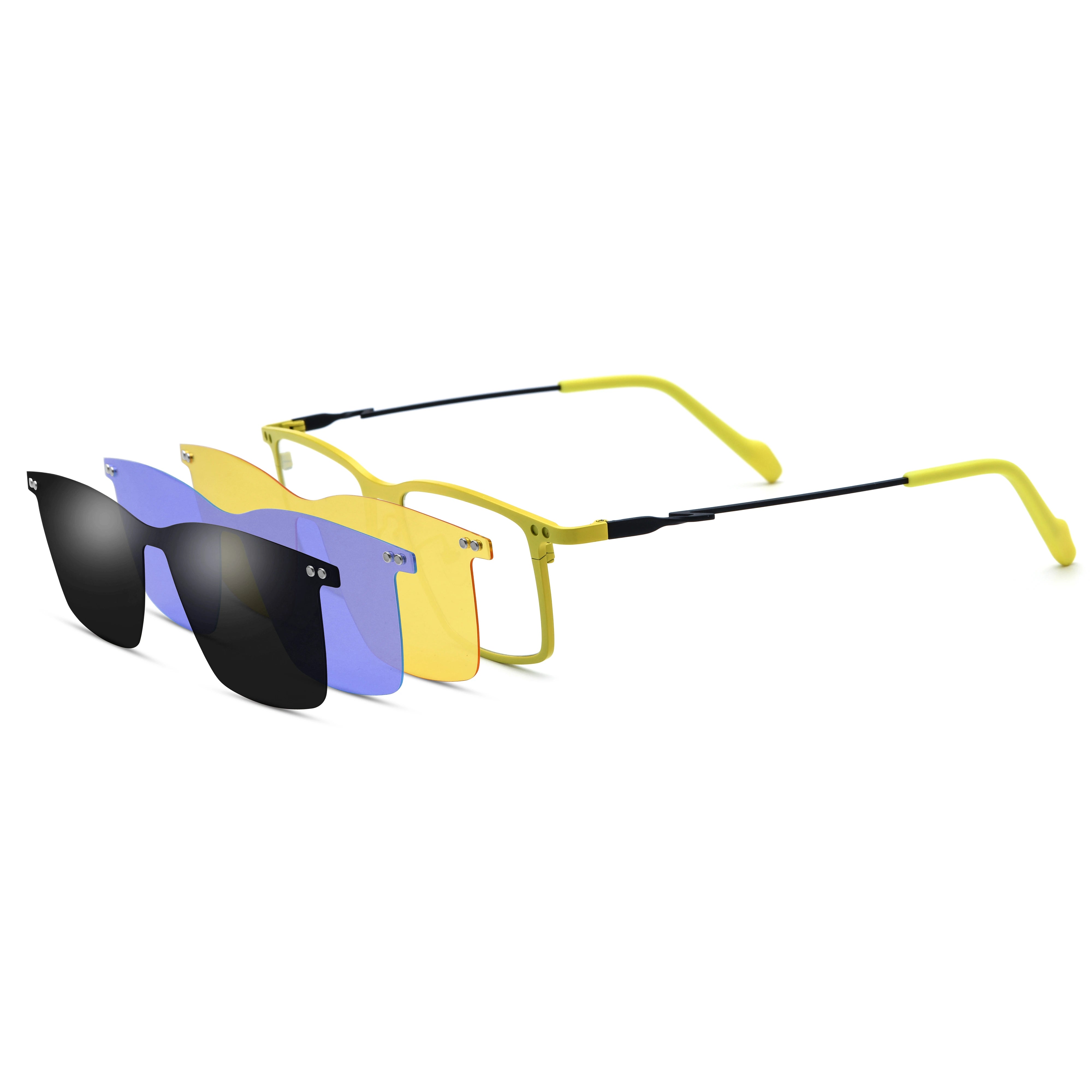 Rectangle Glasses LE0848 - Clip On Sunglasses Included detail image