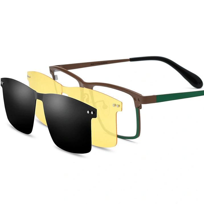 Square Glasses LE0863 - Clip On Sunglasses Included