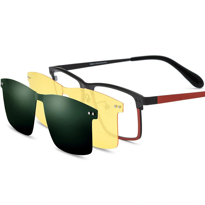 Square Glasses LE0863 - Clip On Sunglasses Included