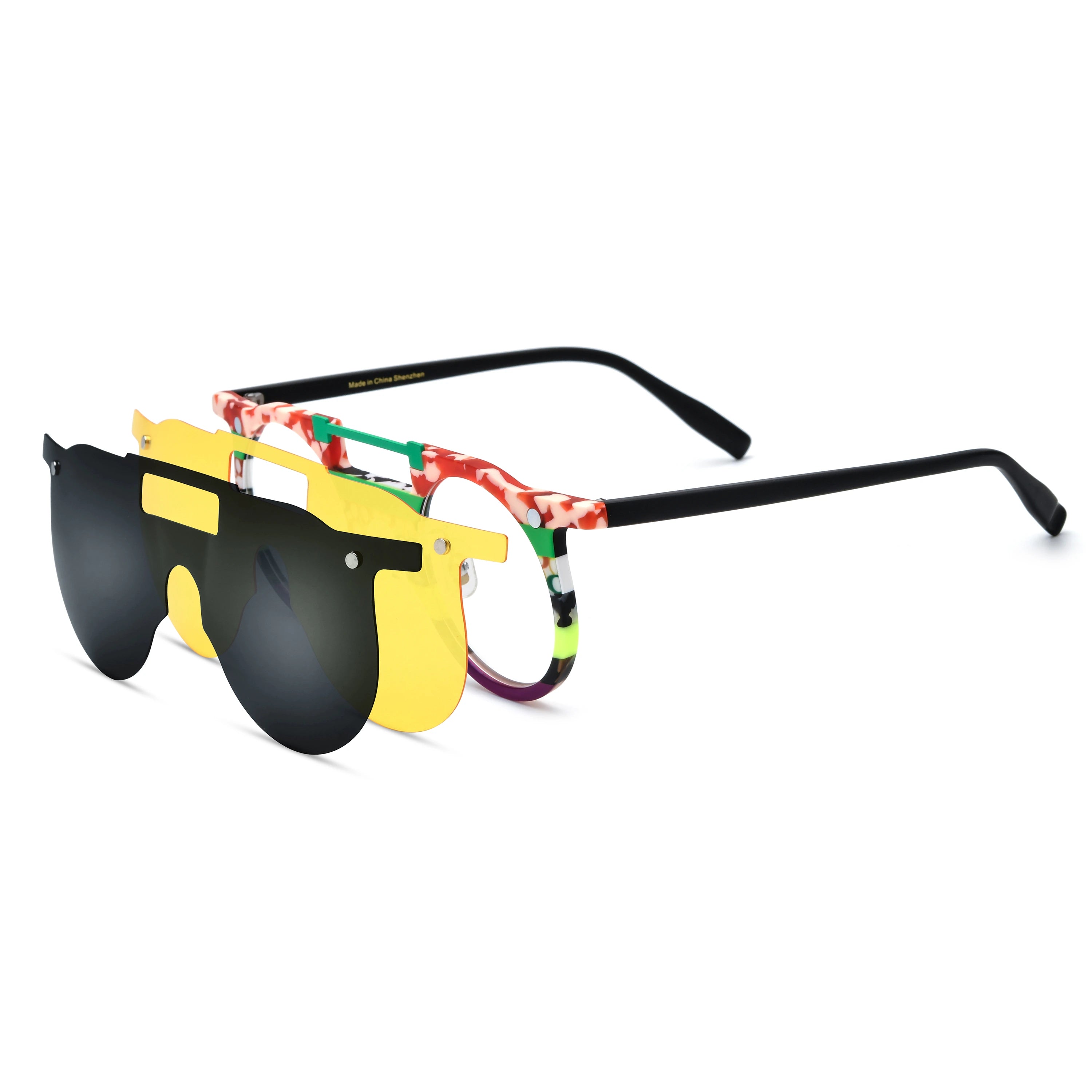 Round Glasses LE0919 - Clip On Sunglasses Included detail image