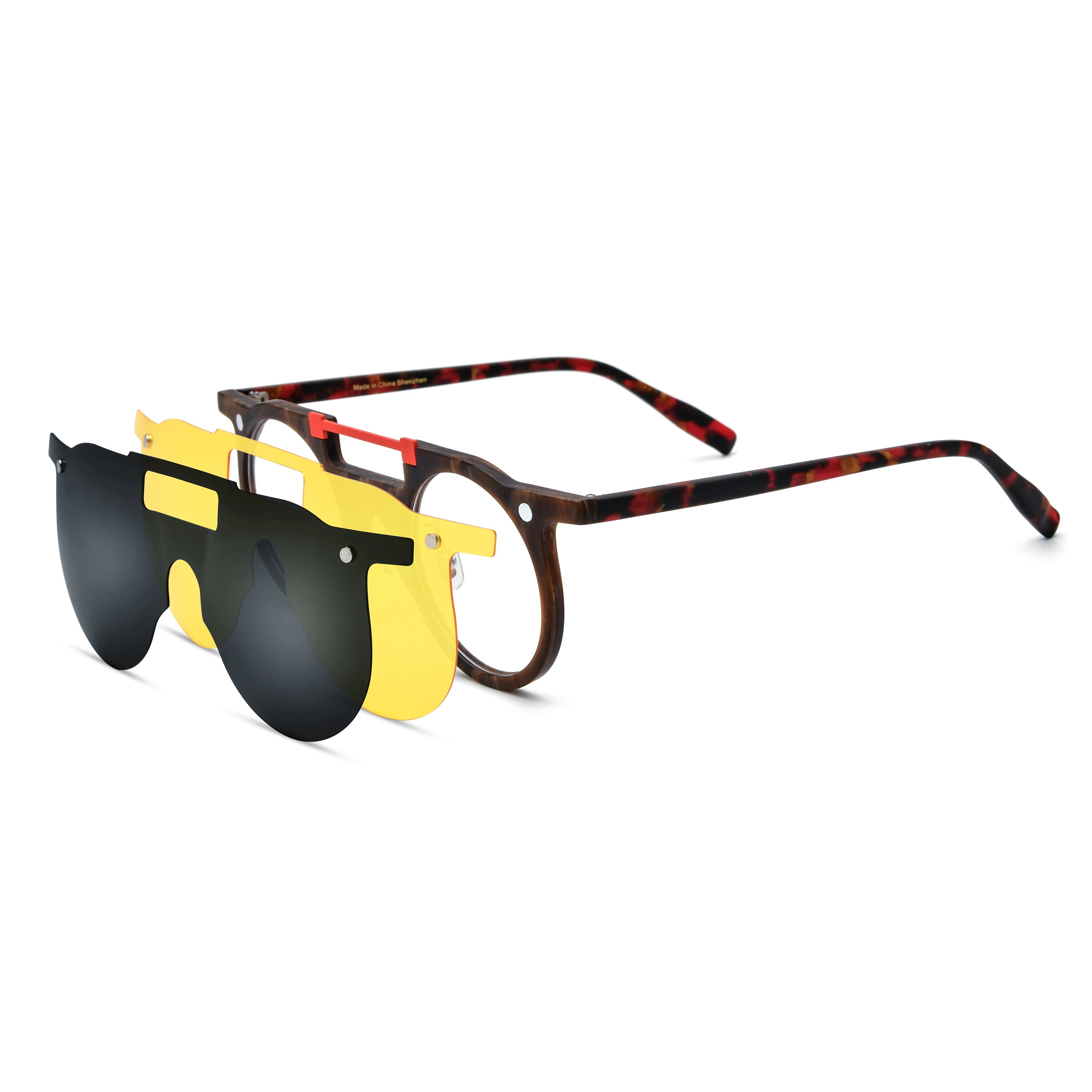 Round Glasses LE0919 - Clip On Sunglasses Included detail image