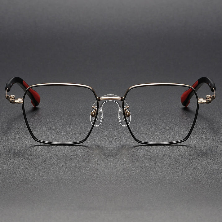 Black Gold Glasses | Square Glasses LE1296 Front View 2