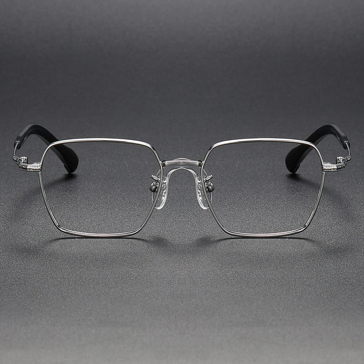 Silver Glasses | Square Glasses LE1296 Front View