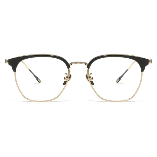 Black Gold Glasses | Browline Glasses LE1301 Front View	1