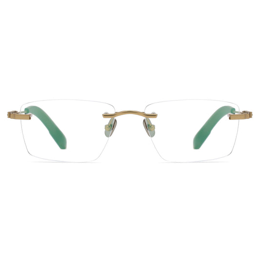 Gold Glasses | Geometric Glasses LE1323 Front View