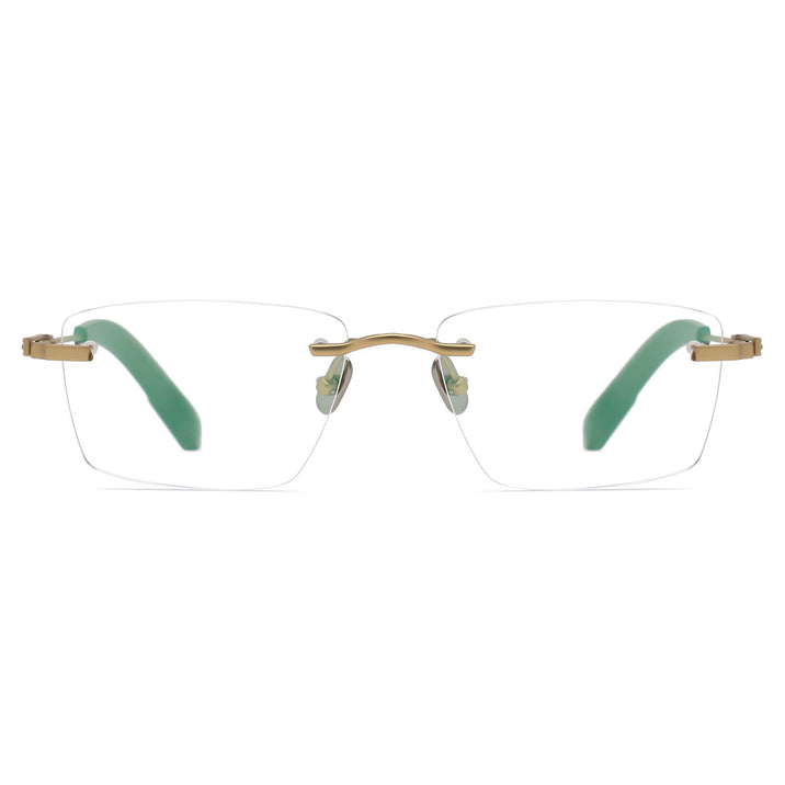 Gold Glasses | Geometric Glasses LE1323 Front View