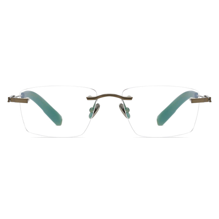 Bronze Glasses | Geometric Glasses LE1323 Front View