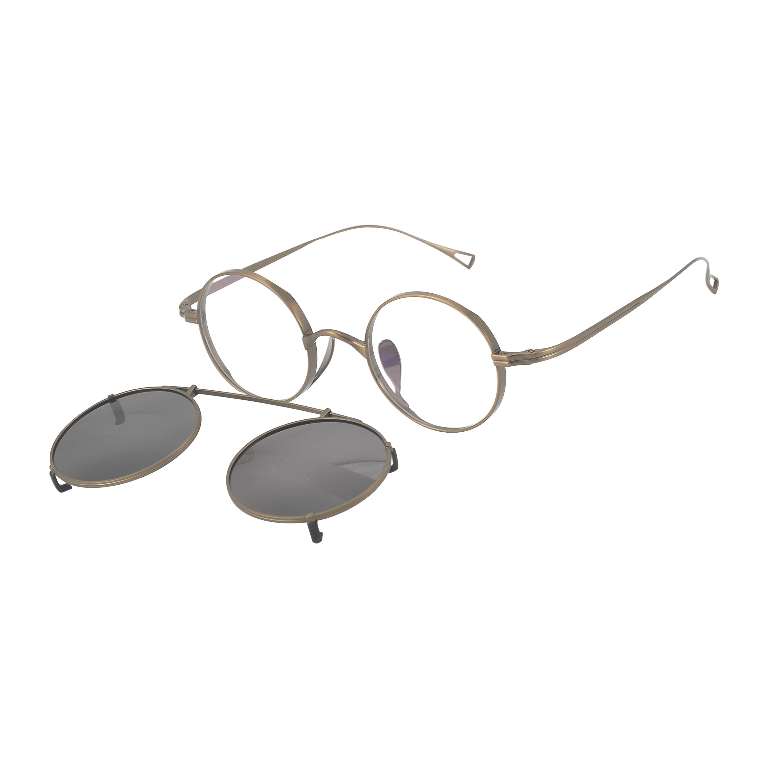 Round Glasses LE1501 – Clip-On Sunglasses Included detail image