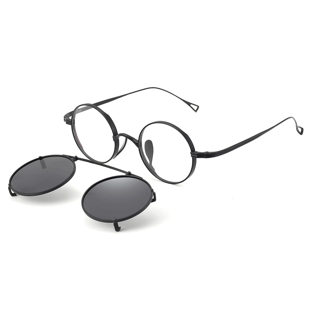 Round Glasses LE1501 – Clip-On Sunglasses Included