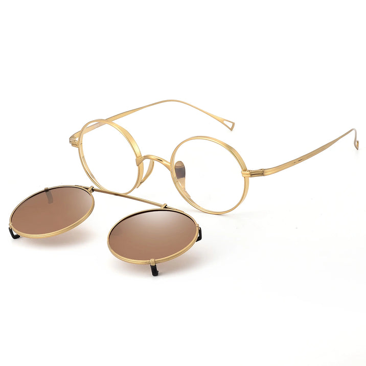 Round Glasses LE1501 – Clip-On Sunglasses Included