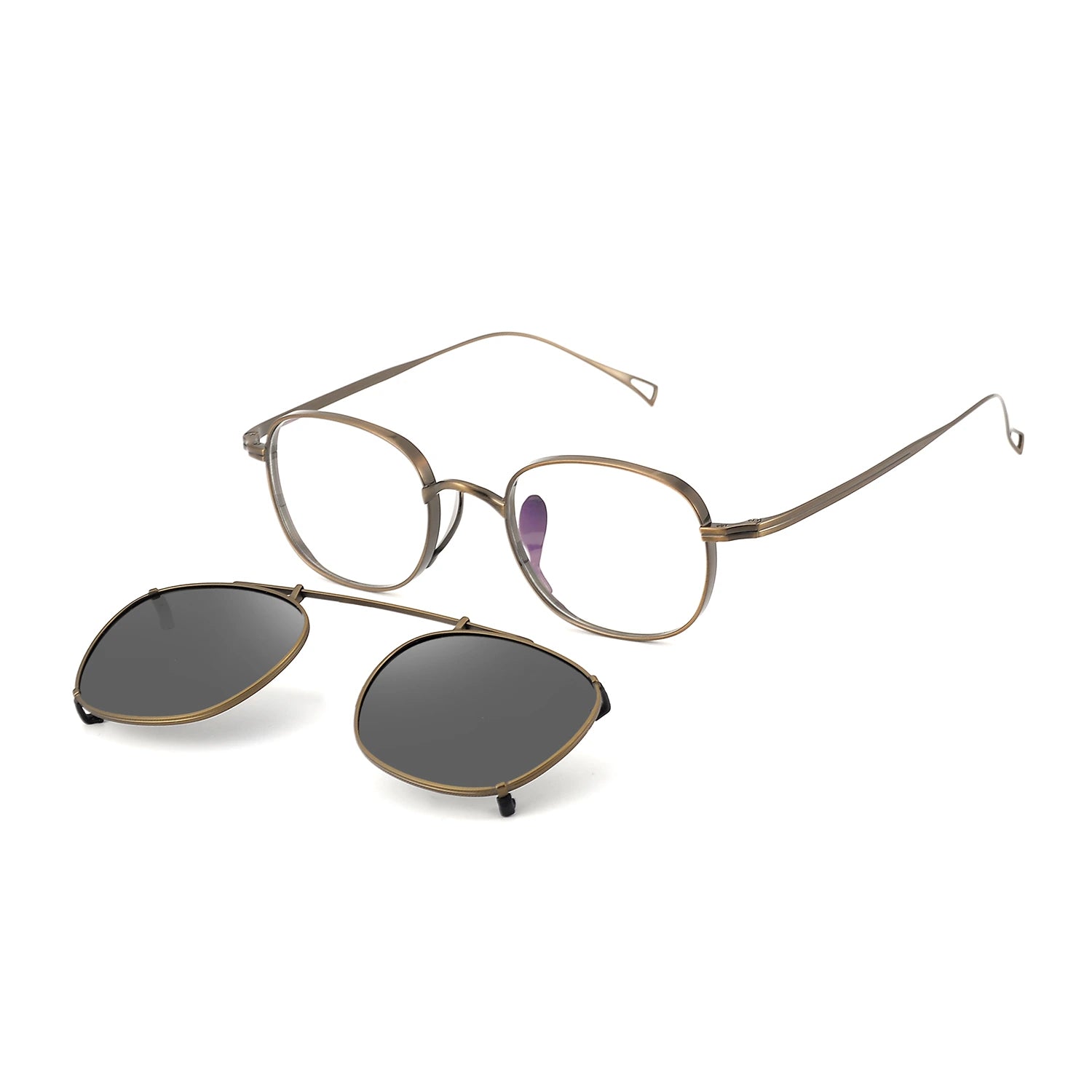 Square Glasses LE1676 – Clip-On Sunglasses Included detail image