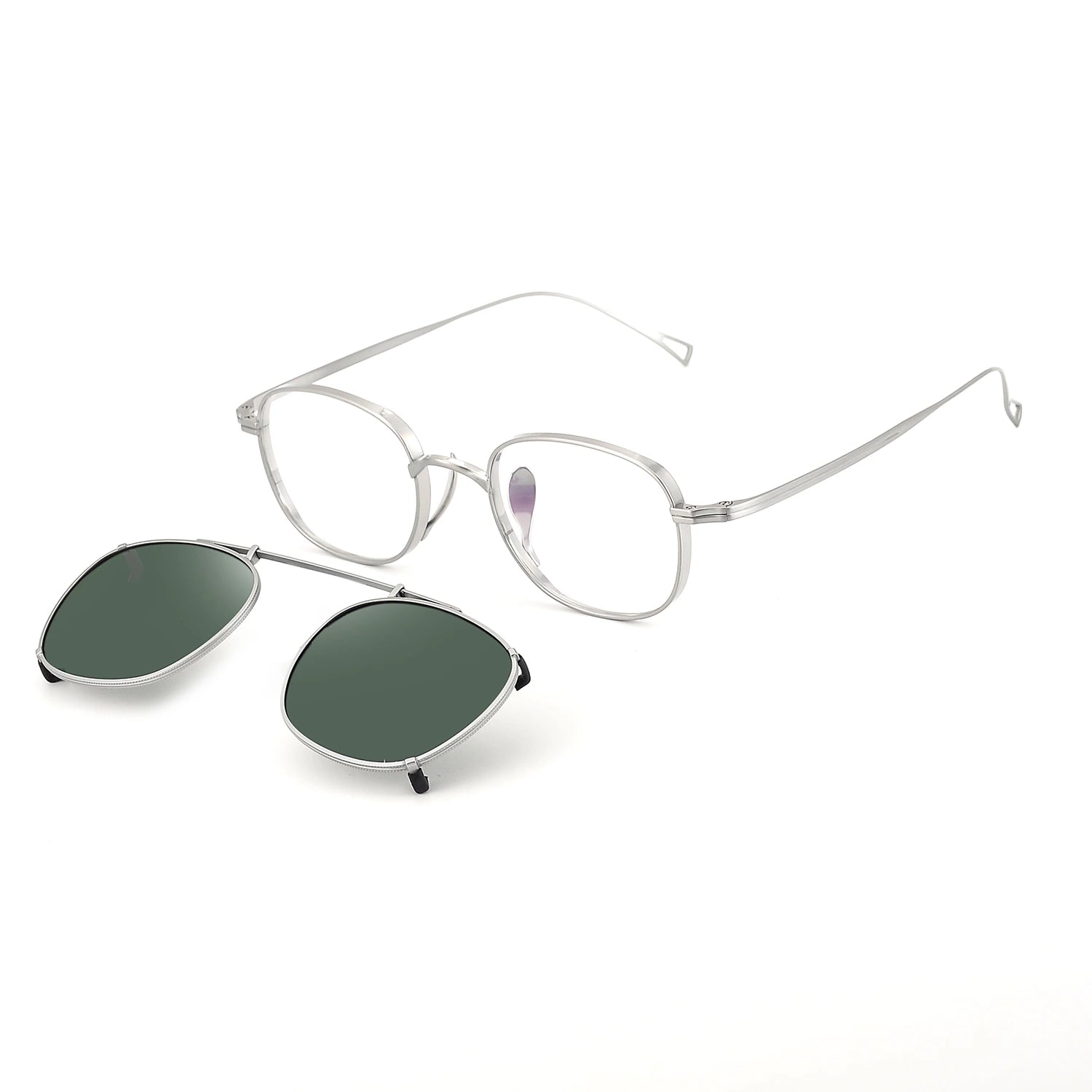 Square Glasses LE1676 – Clip-On Sunglasses Included detail image
